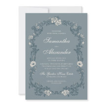 Staubblaues Vintage-Blumenhochzeit