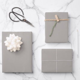 Staubgrau-Taupe Frühjahrs- und Sommer-Trendfarbe Geschenkpapier Set