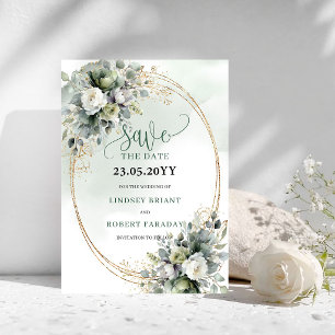 Staubgrün Botanisches Grün Gold Save The Date
