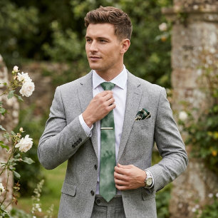 Staubgrün Herren Krawatte – Elegante Bräutigam Kra