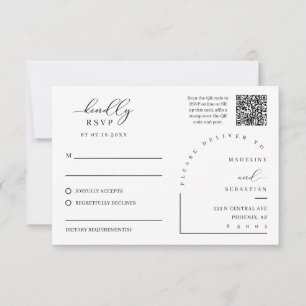 Staubgrüne erdige RSVP-Hochzeitseinladungskarte RSVP Karte