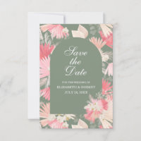 Staubgrüne weiße Orchideen-Hochzeitseinladungskart