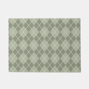 Staubgrüner Argyle-Fußmatte Fußmatte