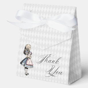 Staubig Blau & Rosa Alice im Wunderland Babyparty Geschenkschachtel