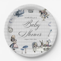 Staubig Blau & Rosa Alice im Wunderland Babyparty