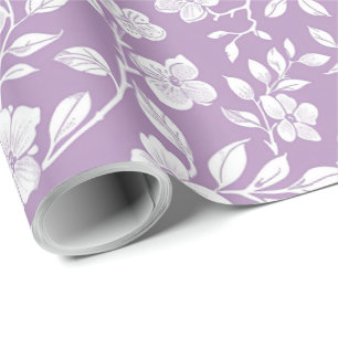 Staubig lila Chinoiserie-Decoupage Geschenkpapier
