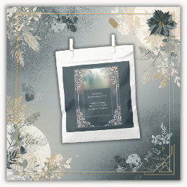 staubige blaue Kunst Deko verzierte Rahmenhochzeit Geschenktütchen