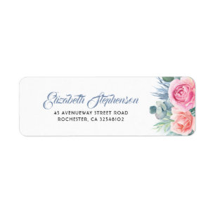 Staubige Blaue und erröten rosa Blumenhochzeit