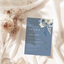 Staubige Blüten Boho Blaue Hochzeit