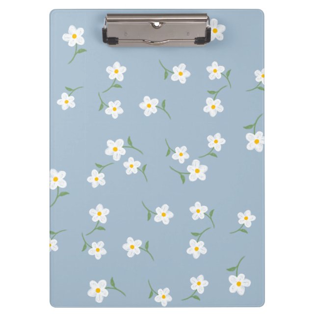 staubige Daisy Blumen Klemmbrett  (Vorderseite)