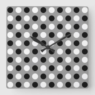 Staubige graue Tupfen Quadratische Wanduhr