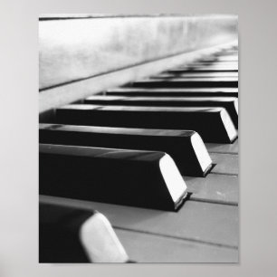 Staubige Klavier-Schlüssel Poster