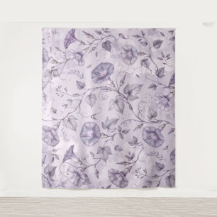 Staubige Lavendel-Prächtige Trichterwinden Elegant Wandteppich