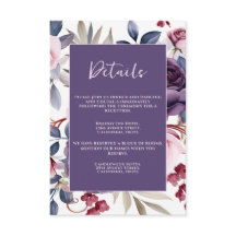 staubige lila Rose Hochzeit mit floralen Aquarelle
