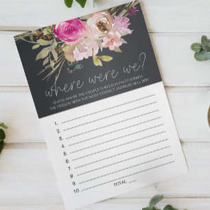 Staubige rosa lila Rosen Spiel Wo waren wir Flyer