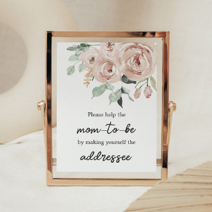 Staubige Rosa Rose It's a Girl Briefumschlag-Stati Poster