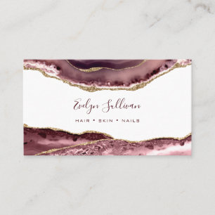 staubige Rose Agate Business Card Visitenkarte