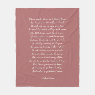 Staubige Rose Benutzerdefinierter Gedicht-Song-Lyr Fleecedecke