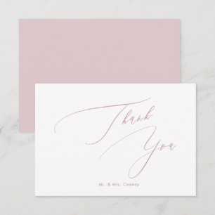 Staubige Rose DIY-Farben Luxe Script Danke