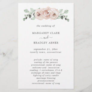 Staubige Rose Florale elegante Budget-Hochzeitspro Flyer