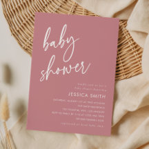 Staubige Rose Minimalistischer Boho-Baby-Empfang