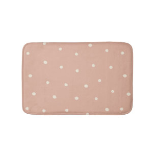 Staubige Rose Modern Farmhouse Punkte-Muster Badematte