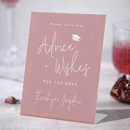 Staubige Rose Moderne Schrift Graduiertenberatung  Sockelschild