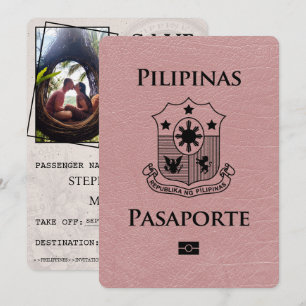 Staubige Rose Philippinen Reisepass Save The Date