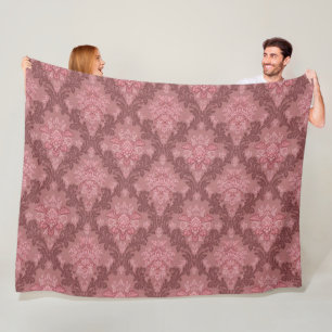 Staubige Rose Sanftes Pink Burgund Elegantes Damas Fleecedecke