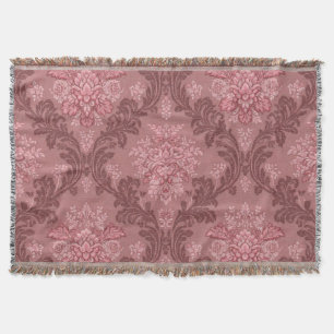Staubige Rose Sanftes Rosa Burgund Elegantes Damas Decke