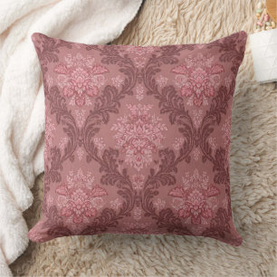 Staubige Rose Sanftes Rosa Burgund Elegantes Damas Kissen