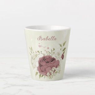 staubige Rose, weiße Blume Milchtasse