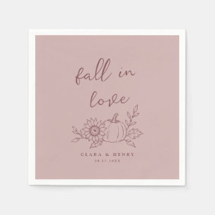 Staubige Rosen-Hochzeitsdusche "Fall in Love" mit Serviette