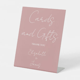 Staubige Rosen-Minimalist-Schriftkarten und -Gesch Sockelschild