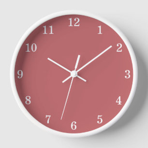 Staubige Rosen-Pink-Minimalist-Wanduhr Uhr