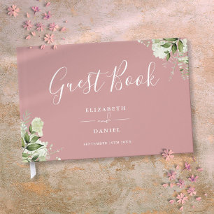 Staubige Rosenbegrünung Blumenhochzeit Gästebuch