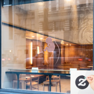 Staubige Rosenmutter und Baby-Silhouette-Branding Fensteraufkleber