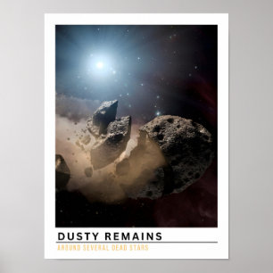 Staubige Überreste Raumfahrtbildung Poster