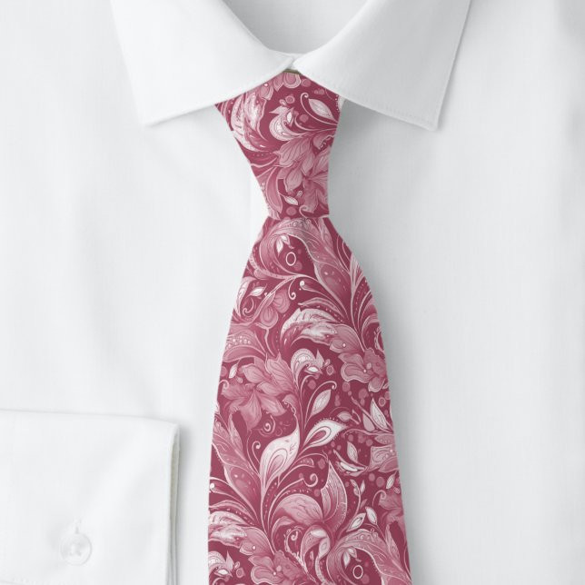 Staubiger Wein Botanischer Batik Krawatte (Von Creator hochgeladen)