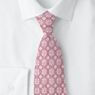 Staubiger Wein Geometrisches Floral Krawatte