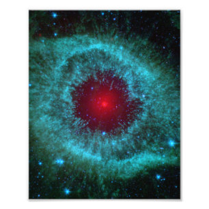 Staubiges Auge des Schneckennebelflecks NGC 7293 Fotodruck