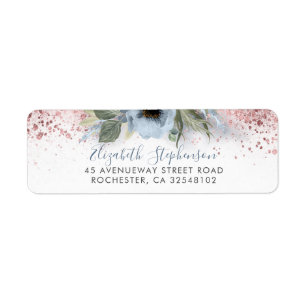 Staubiges Blau-und Rosen-GoldGlitzer mit