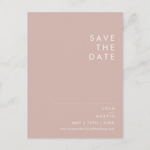 Staubiges Boho Rosa und Violette Save The Date Einladungspostkarte