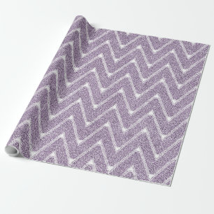 Staubiges Flieder Chevron-Muster Geschenkpapier