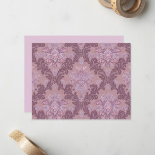 Staubiges Lavendel-Rosa-Mauve-Flieder-Eleganter Da Mitteilungskarte