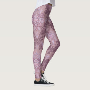 Staubiges Lavendel-Rosa-Mauve-Flieder-Elegantes Da Leggings