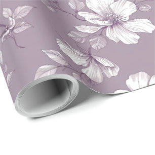 Staubiges Lila Chinoiserie-Decoupage Geschenkpapier