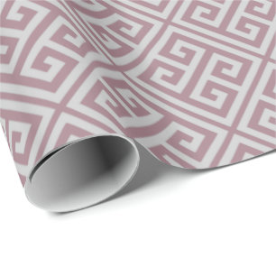 Staubiges malvenfarbenes griechisches geschenkpapier