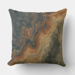 Staubiges Marineblau Gebranntes Orange Salbei Abst Kissen