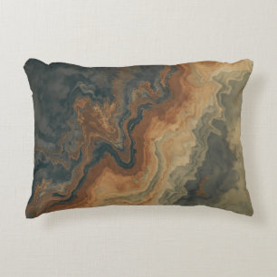 Staubiges Marineblau Verbranntes Orange Salbei Abs Dekokissen